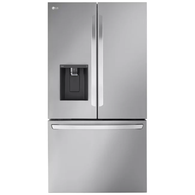 LG French door counter depth refrigerator, 36" with water and ice, stainless steel - LRFXC2606S