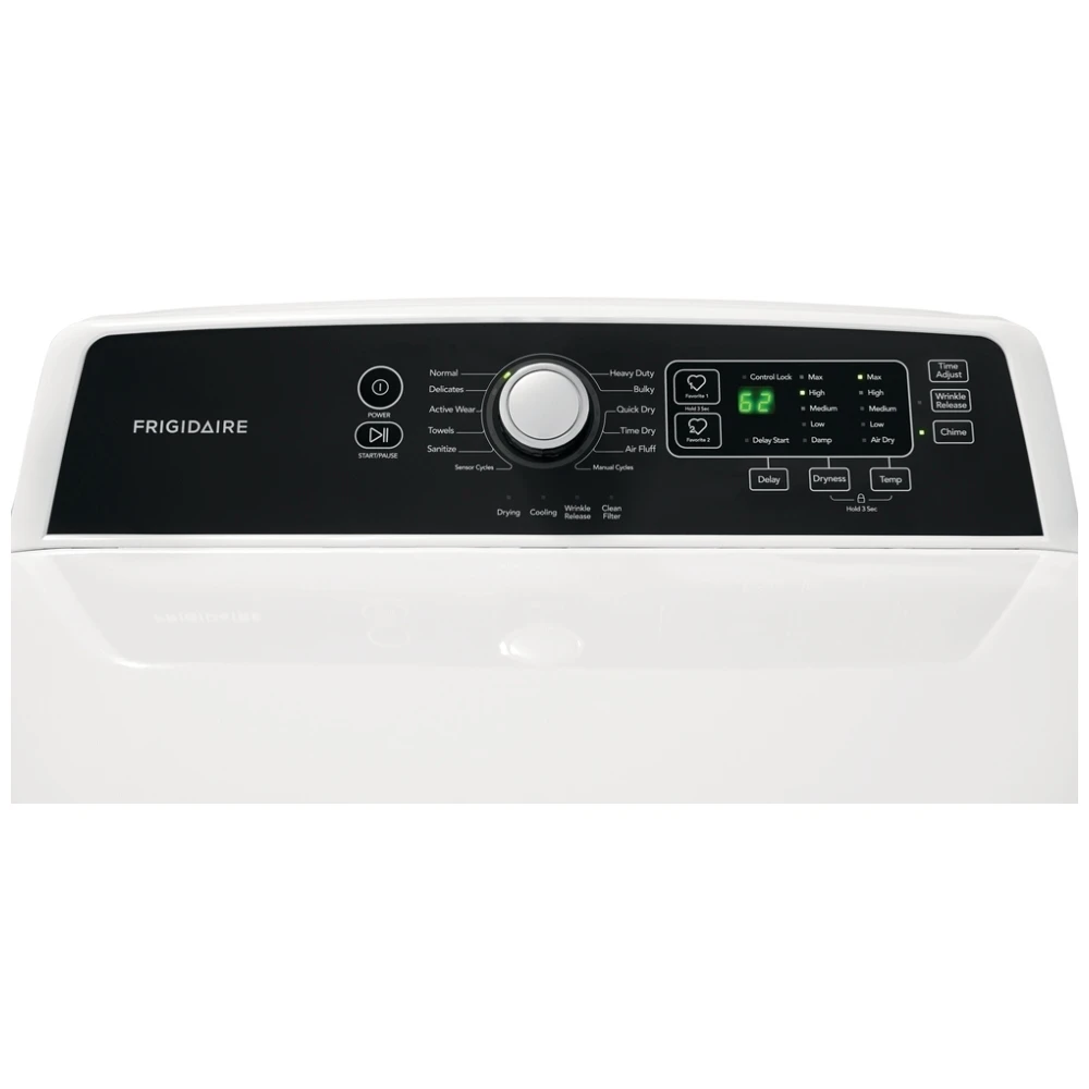 Sécheuse au gaz Frigidaire – 27 pouces, 4 réglages de température, blanc – FFRG4120SW2 - Image 4