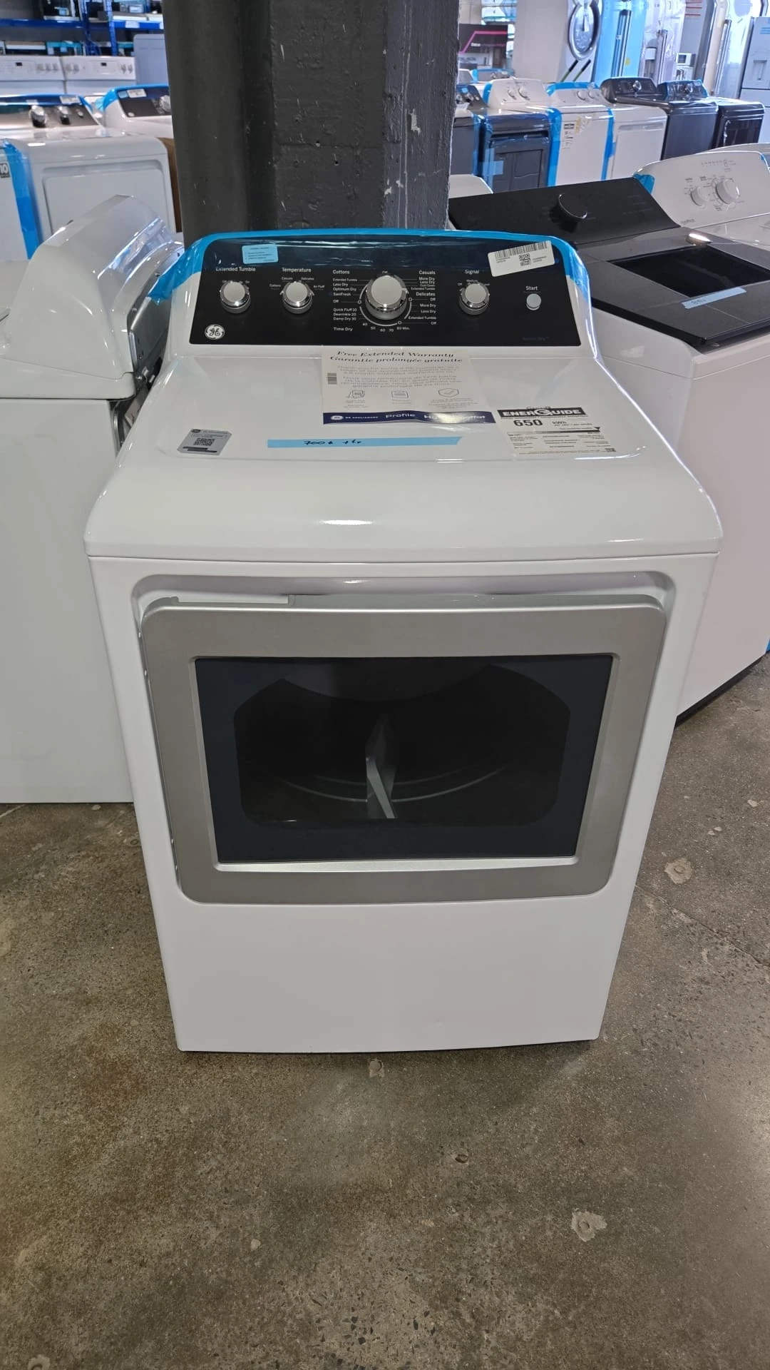 Sécheuse électrique GE – 27 pouces, 7,2 pi³, blanc – GTD49EBMRWS - Image 5