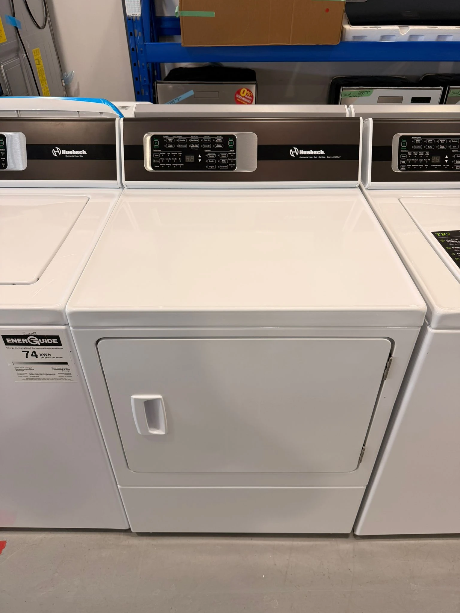 Ensemble laveuse & sécheuse Huebsch 27 pouces – 3.5 pi³ / 6.8 pi³, blanc – TR7104WN & DR7103WE - Image 6