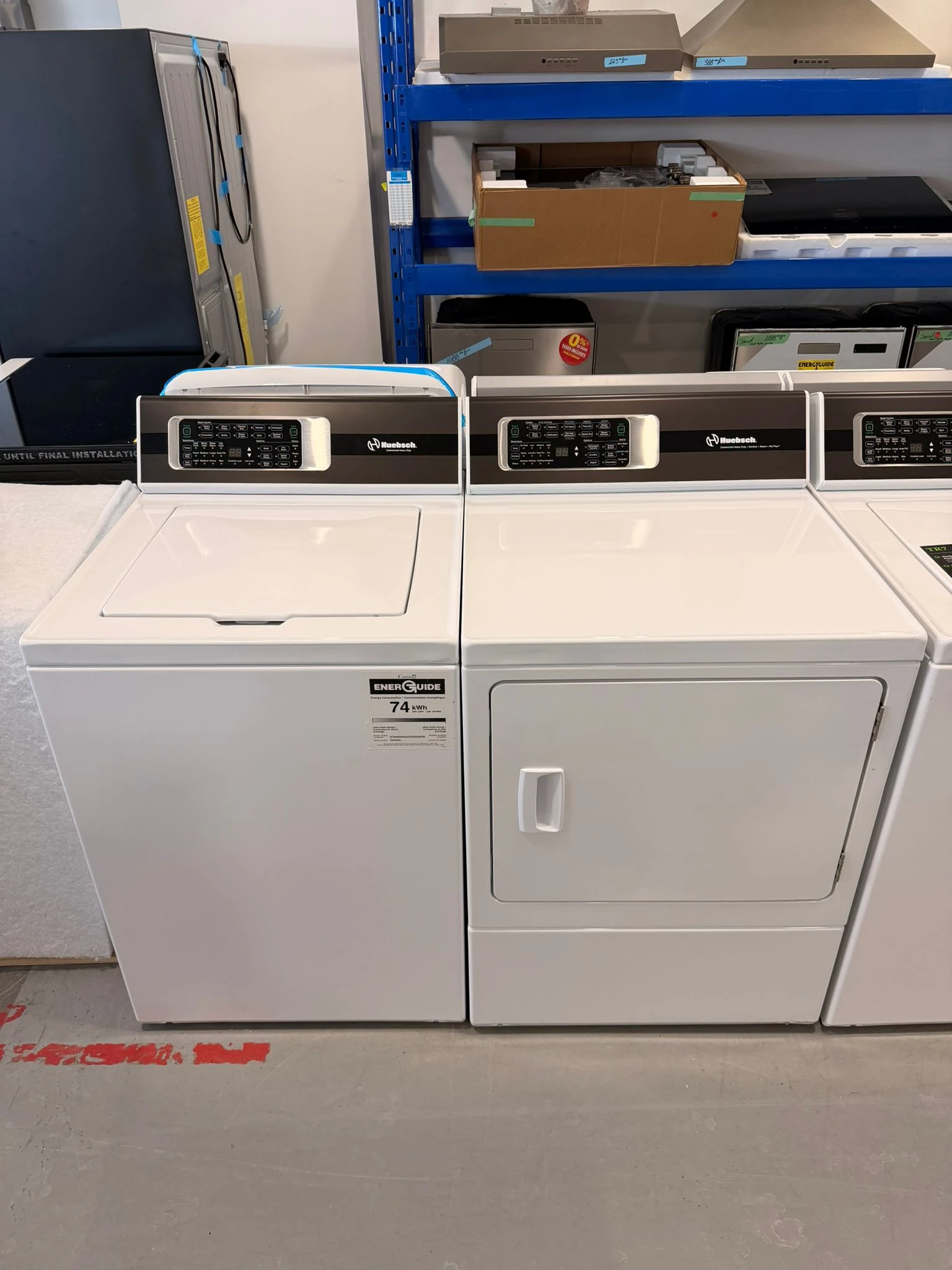 Ensemble laveuse & sécheuse Huebsch 27 pouces – 3.5 pi³ / 6.8 pi³, blanc – TR7104WN & DR7103WE - Image 8