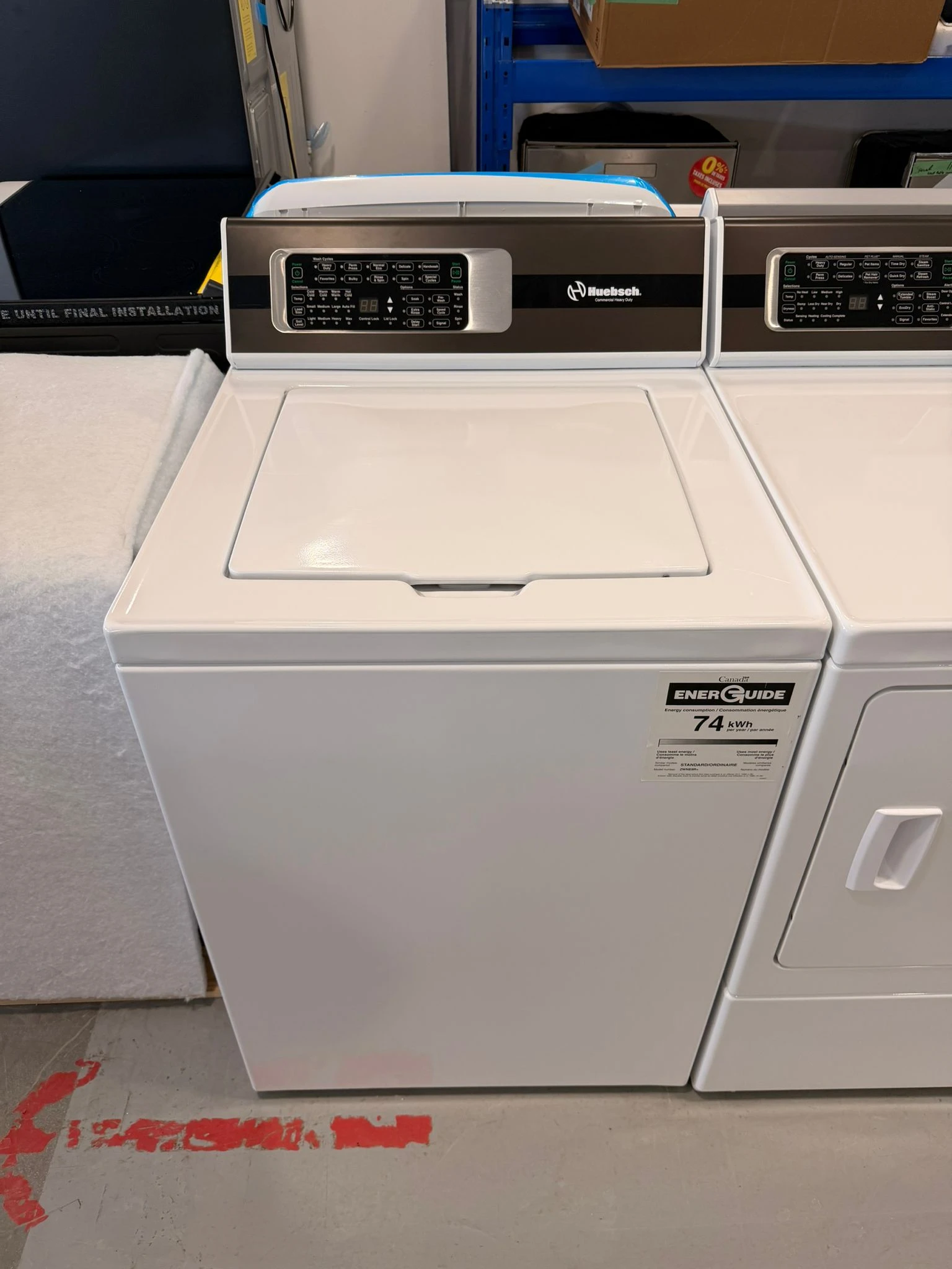 Ensemble laveuse & sécheuse Huebsch 27 pouces – 3.5 pi³ / 6.8 pi³, blanc – TR7104WN & DR7103WE - Image 10