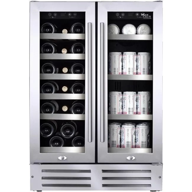 Cellier à vin Wine Cell’R , 24 pouces – Diamond Series 38 bouteilles, double zone, Acier inoxydable – WC38SSTBC6