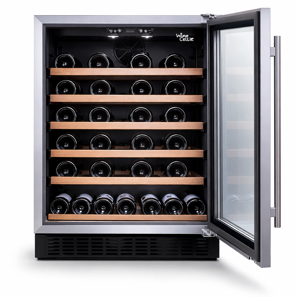 Cellier à vin Winecell’r – 46 bouteilles, porte vitrée, Noir– WC46 - Image 2