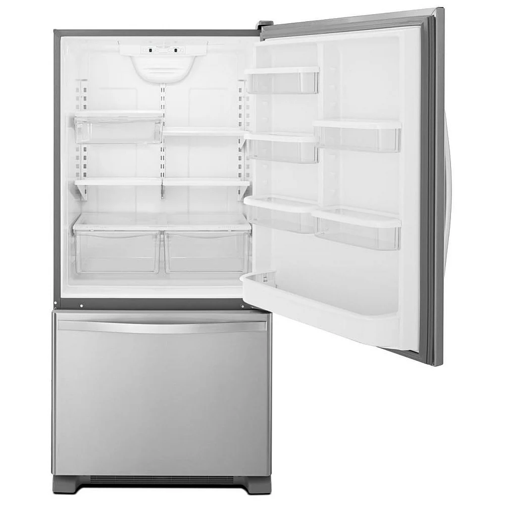 Réfrigérateur à congélateur inférieur Whirlpool – 30 pouces, 18.5 pi³, Acier inoxydable – WRB329RFBM – Image 2