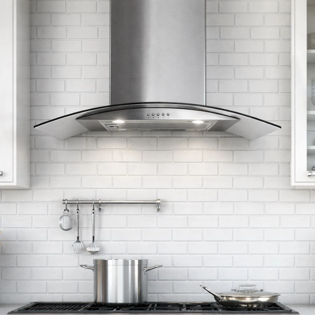 Hotte murale LUX – 30 pouces, 870 PCM, éclairage halogène, Stainless – SFW30M - Image 2