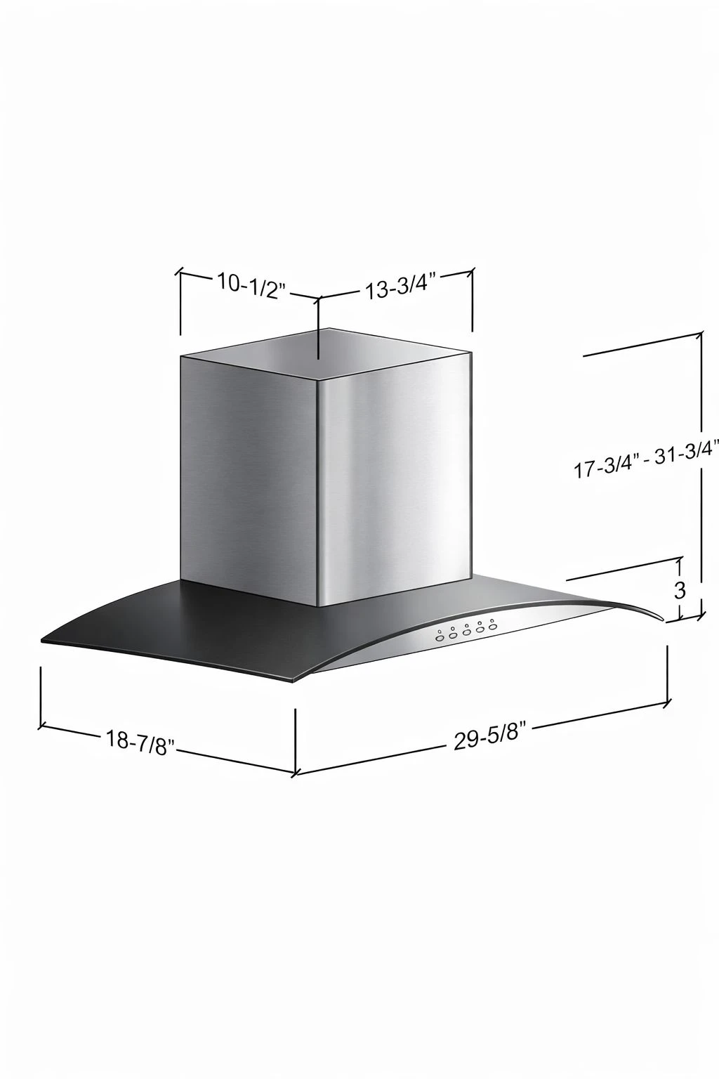 Hotte murale LUX – 30 pouces, 870 PCM, éclairage halogène, Stainless – SFW30M - Image 5