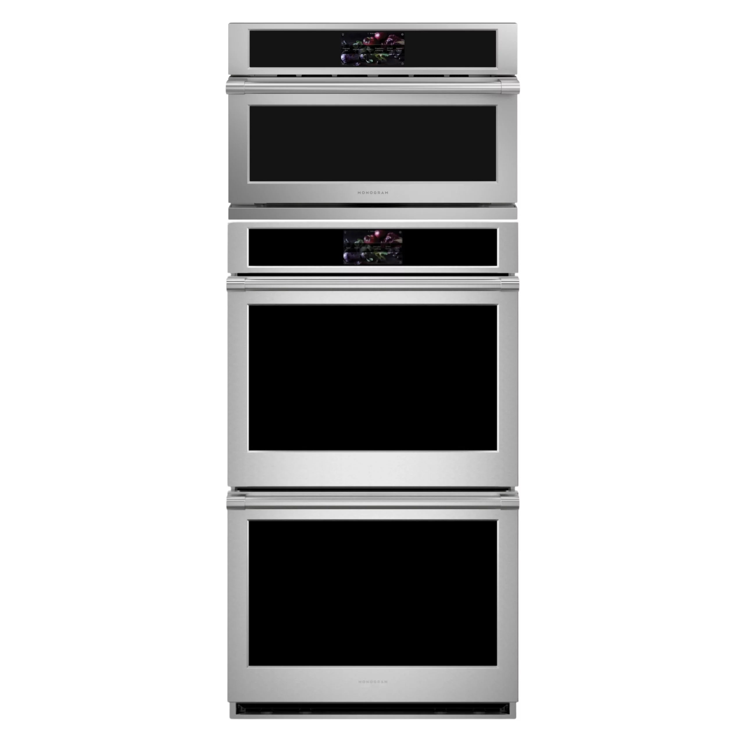 Ensemble fours encastrés Monogram – Four double + four à vitesse, 30 pouces, inox – ZTD90DPSNSS + ZSB9232NSS