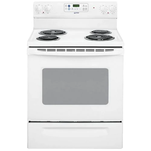 Cuisinière électrique Moffat, 30 pouces, 5 pi³, blanche – MCBS525DNWW