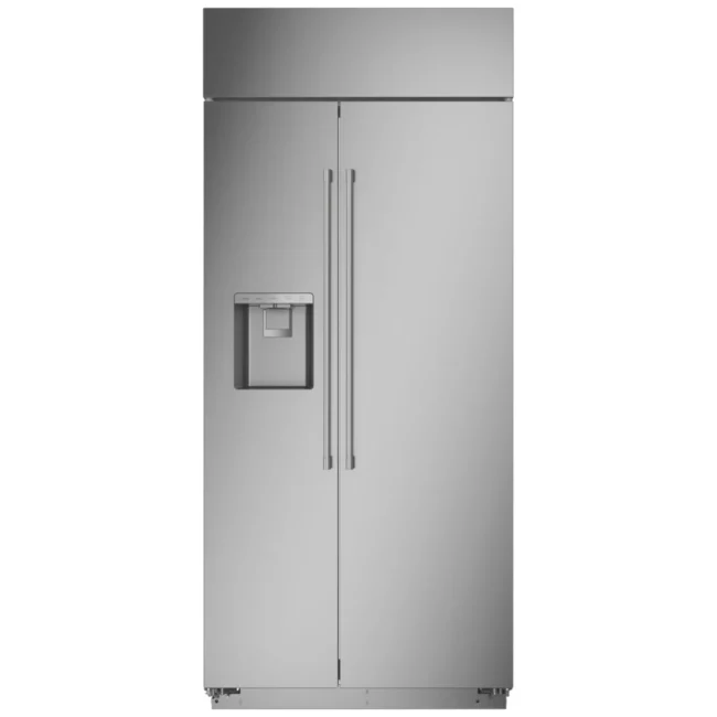 Réfrigérateur MONOGRAM côte-à-côte encastré, 36 pouces avec eau et glace, inox – ZISS360DNSS