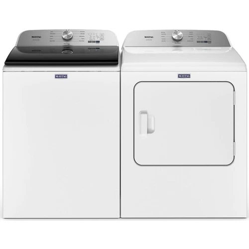 Ensemble laveuse sécheuse Maytag, 5.5 pi³ + 7 pi³ blanc – MVW6500MW & YMED6500MW