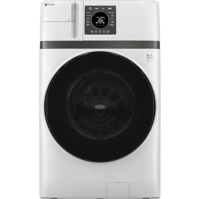 GE Profile All-in-One Washer-Dryer - 28-inch, 5.3 cu. ft. washer, Wi-Fi, 1,300 RPM, white - PFQ83HSSWWW