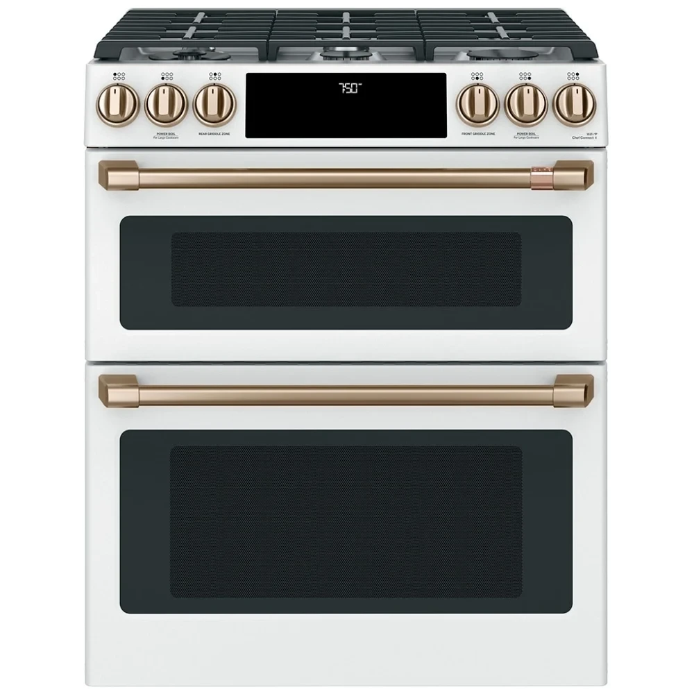 Ensemble de cuisine GE Café blanc – réfrigérateur 33pouces + cuisinière au gaz double four + lave-vaisselle 39 dB - CCGS750P4MW2 + CWE19SP4NW2 + CDT875P4NW2 – Image 3