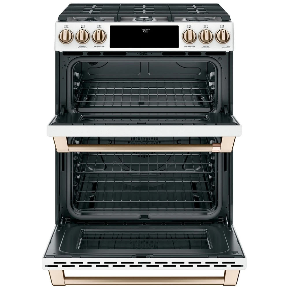 Ensemble de cuisine GE Café blanc – réfrigérateur 33pouces + cuisinière au gaz double four + lave-vaisselle 39 dB - CCGS750P4MW2 + CWE19SP4NW2 + CDT875P4NW2 – Image 4