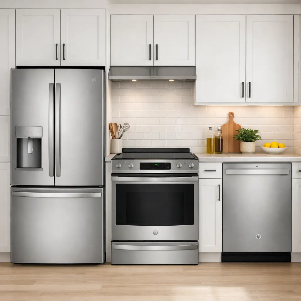 Ensemble cuisine GE Profile inox – réfrigérateur, cuisinière induction et lave-vaisselle - PYD22KYNFS + PCHS920YMFS + GDT650SYVFS - Image 2