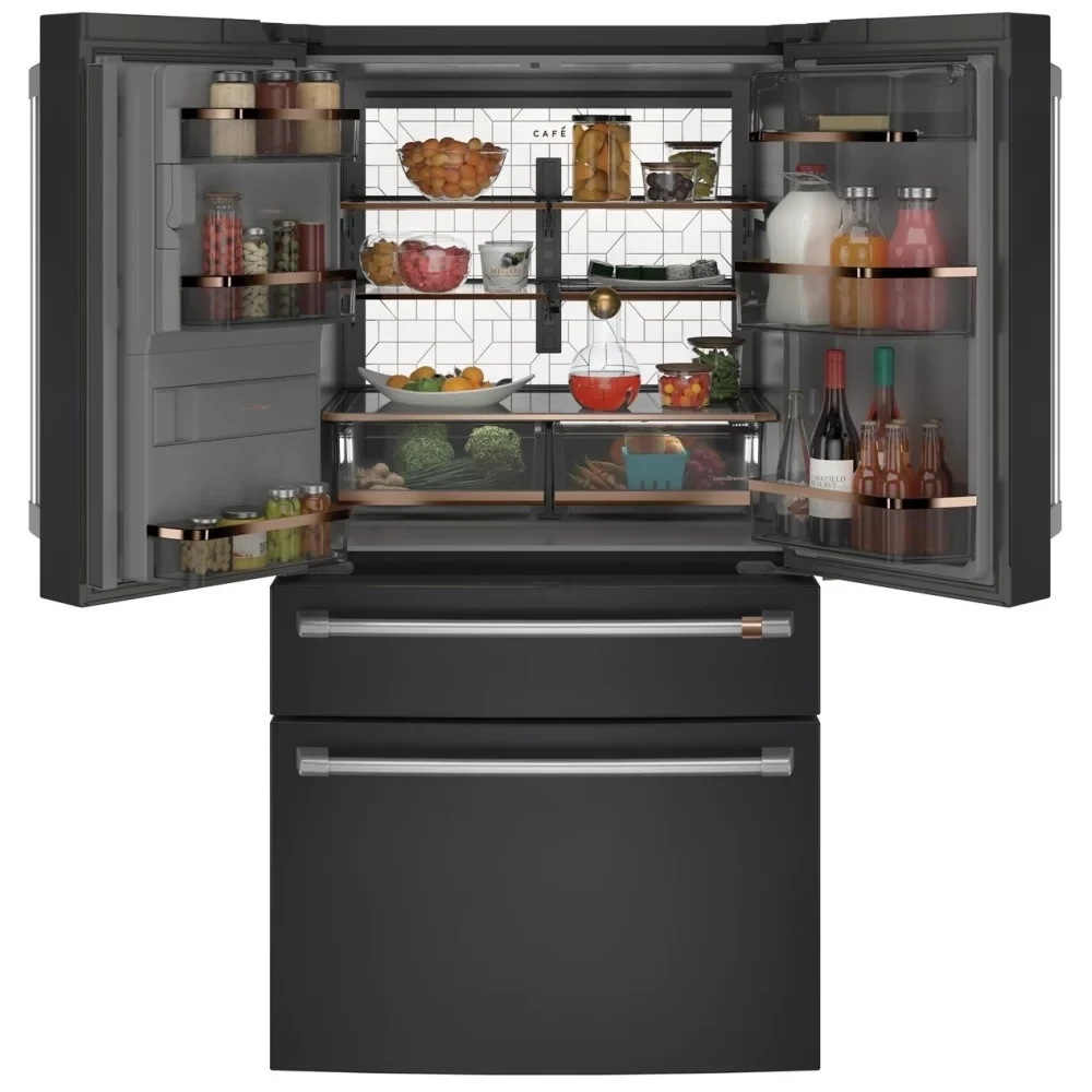 Réfrigérateur à portes françaises Café – 36pouces, 27,8 pi³, distributeur d’eau et glace externe, ENERGY STAR, noir – CVE28DP3ND1 - Image 3