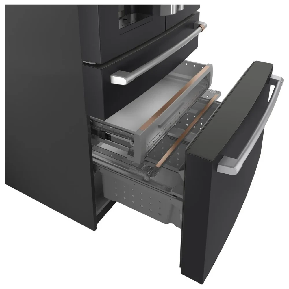 Réfrigérateur à portes françaises Café – 36pouces, 27,8 pi³, distributeur d’eau et glace externe, ENERGY STAR, noir – CVE28DP3ND1 - Image 4