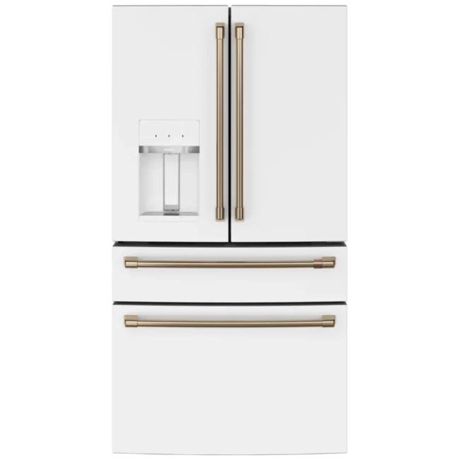 Réfrigérateur Café blanc mat 36 pouces, 27,8 pi³, portes françaises – CVE28DP4NW2