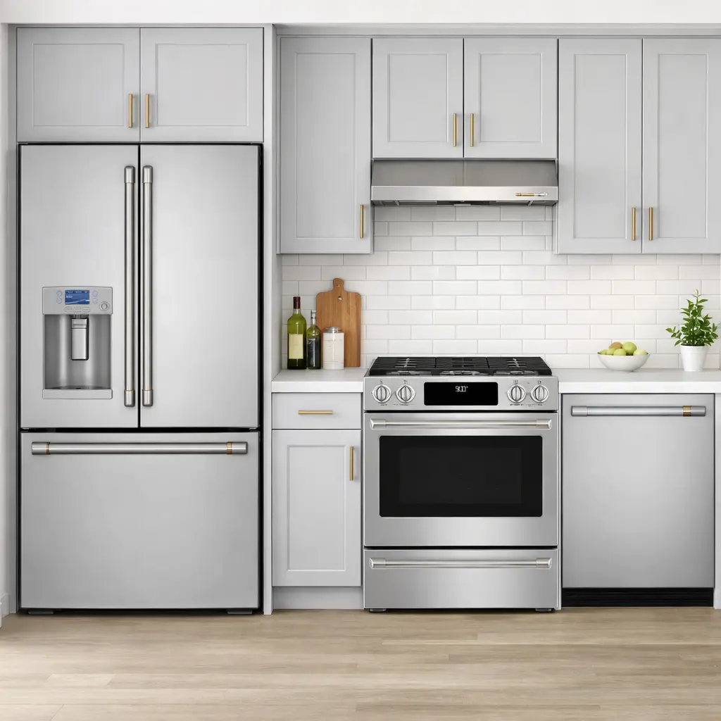 Ensemble cuisine GE Café inox – réfrigérateur, cuisinière biénergie et lave-vaisselle - CYE22TP2MS1 + CDT858P2VS1 + CC2S900P2MS1 - Image 2