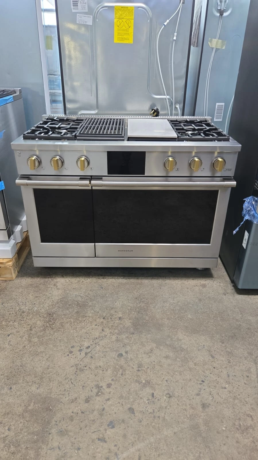 Cuisinière à biénergie Monogram – 48 pouces, four double 8,25 pi³, inox – ZDP484NGTSS – Image 7