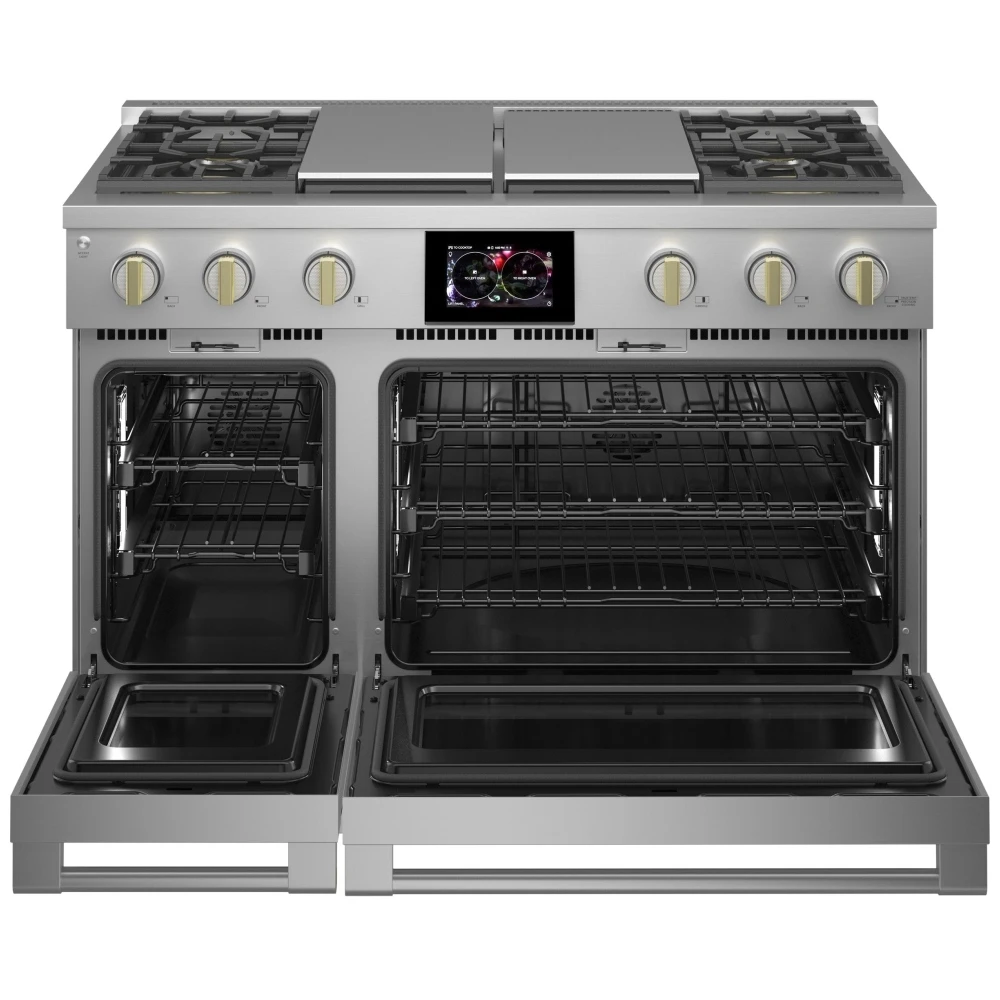 Cuisinière à biénergie Monogram – 48 pouces, four double 8,25 pi³, inox – ZDP484NGTSS – Image 2