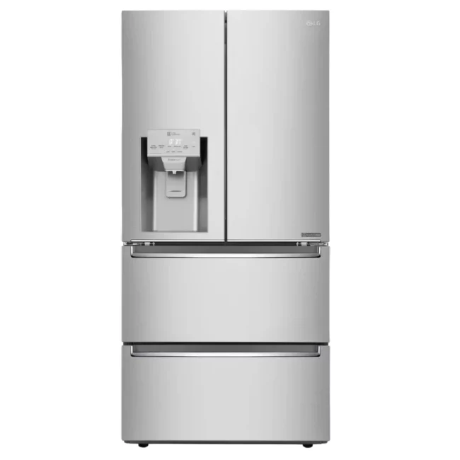 LG 33-inch Stainless Steel Refrigerator, 18 cu. ft., Counter-Depth, French Doors – LRMVC1803S