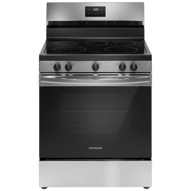 Cuisinière Frigidaire inox 30 pouces, 5,3 pi³, électrique – FCRE305CBS