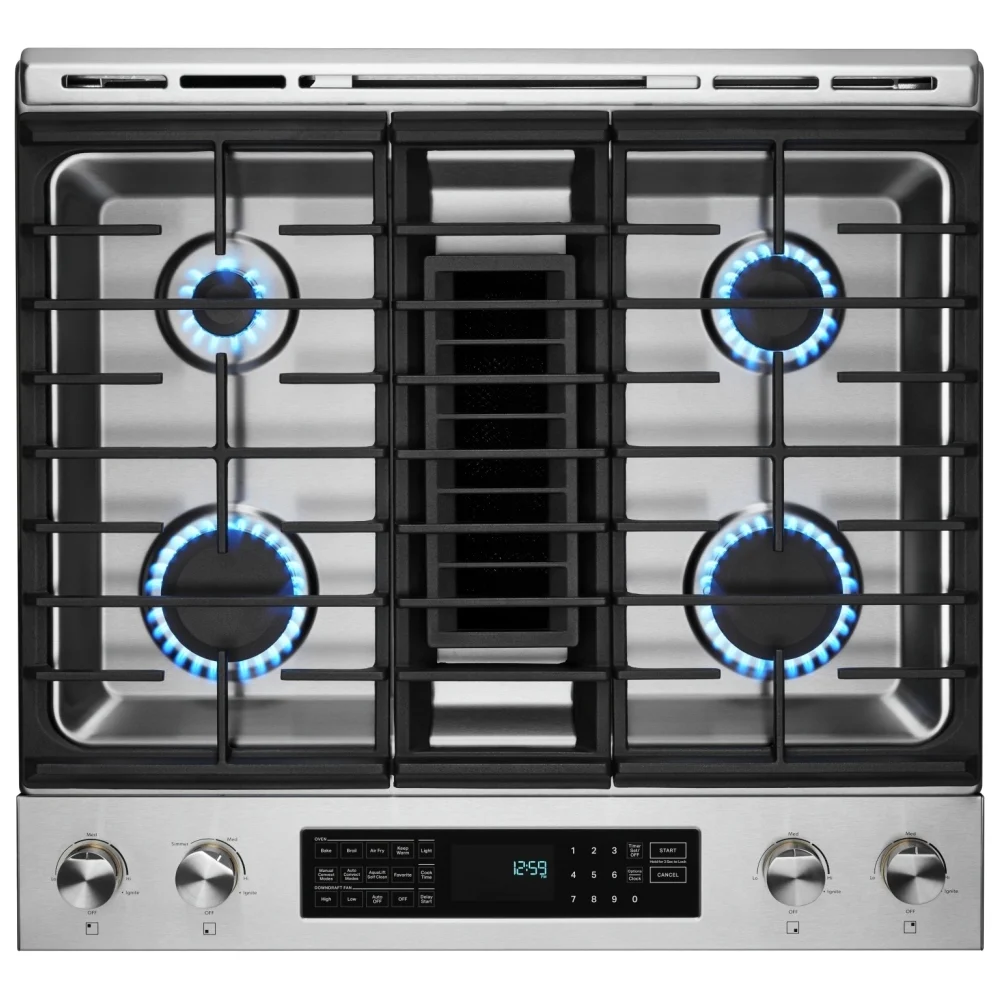 Cuisinière JennAir inox 30 pouces, 6,4 pi³, biénergie – JDS1750ML - Image 3
