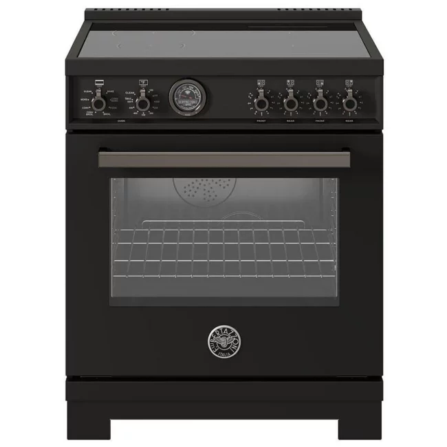 Cuisinière à induction Bertazzoni – 30 pouces, 4,6 pi³, convection européenne véritable, 4 éléments, Carbonio – PRO304IFEPCAT