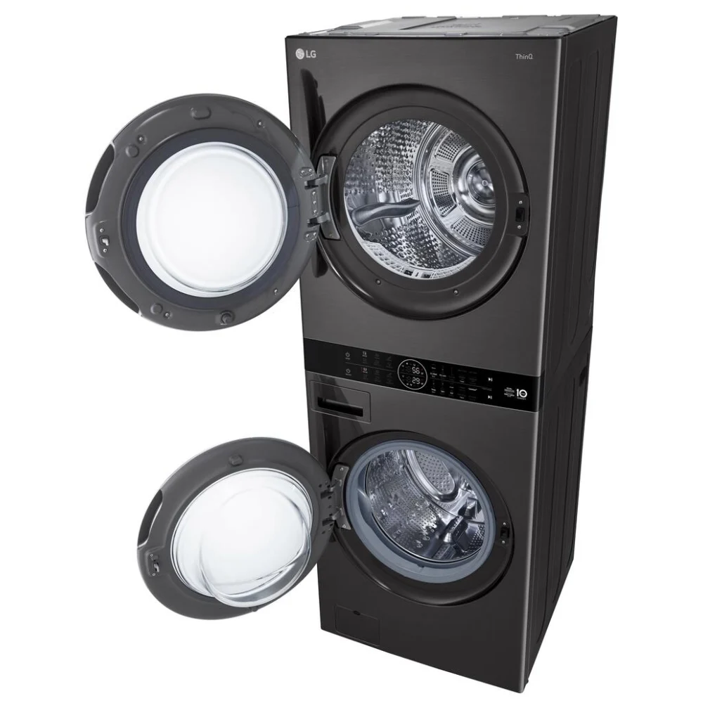 Centre de buanderie LG inox noir 27 pouces, 5,8 pi³, laveuse-sécheuse combiné – WKHC252HBA – Image 2