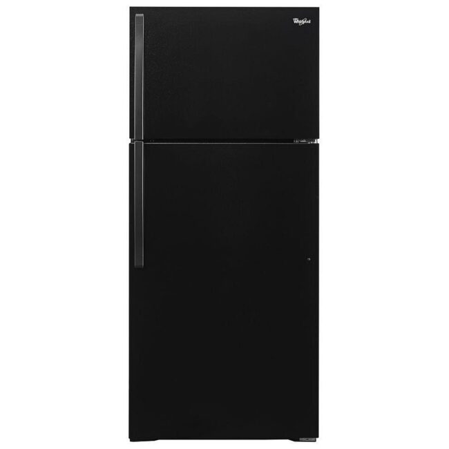 Whirlpool Refrigerator - 28 inch, 14.3 cu. ft. top freezer, black - WRT314TFDB
