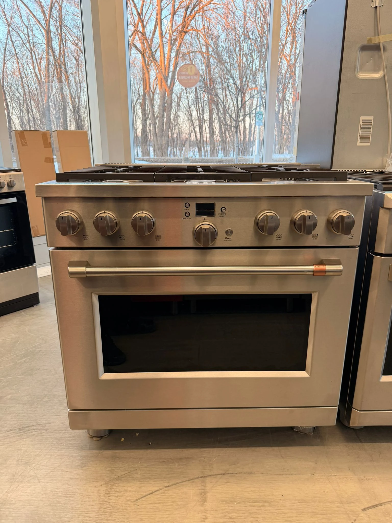 Cuisinière à gaz GE Café – 36 pouces, 6,2 pi³, Acier inoxydable – CGY366P2T1S1 – Image 5