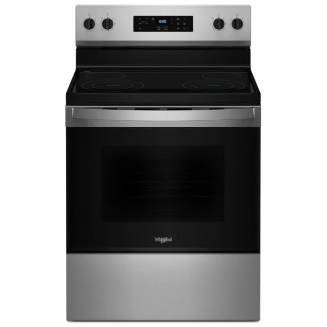 Cuisinière Whirlpool inox 30 pouces, 5,3 pi³, électrique – YWFES3630RS0