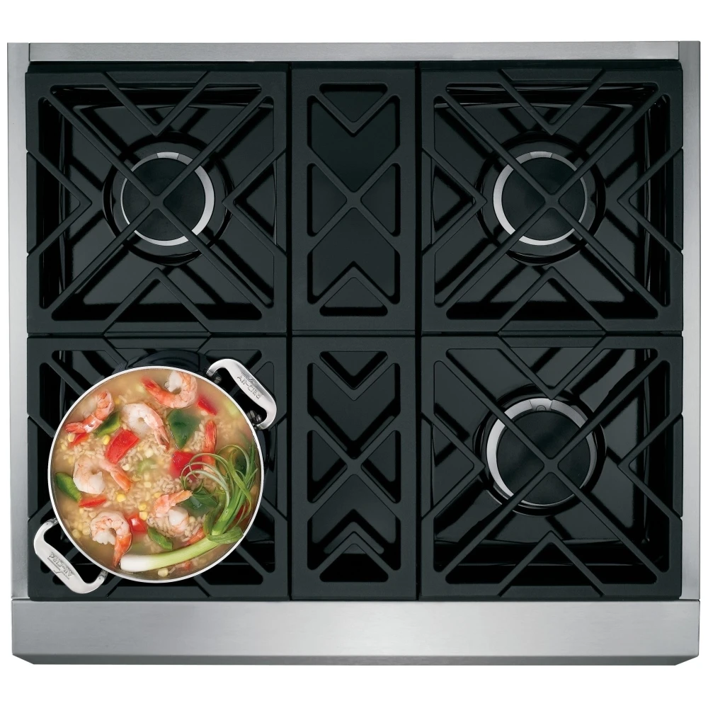 Cuisinière à biénergie Monogram – 30 pouces, 5,3 pi³, convection, autonettoyante, 4 brûleurs, inox – ZDP304NP8SS – Image 2