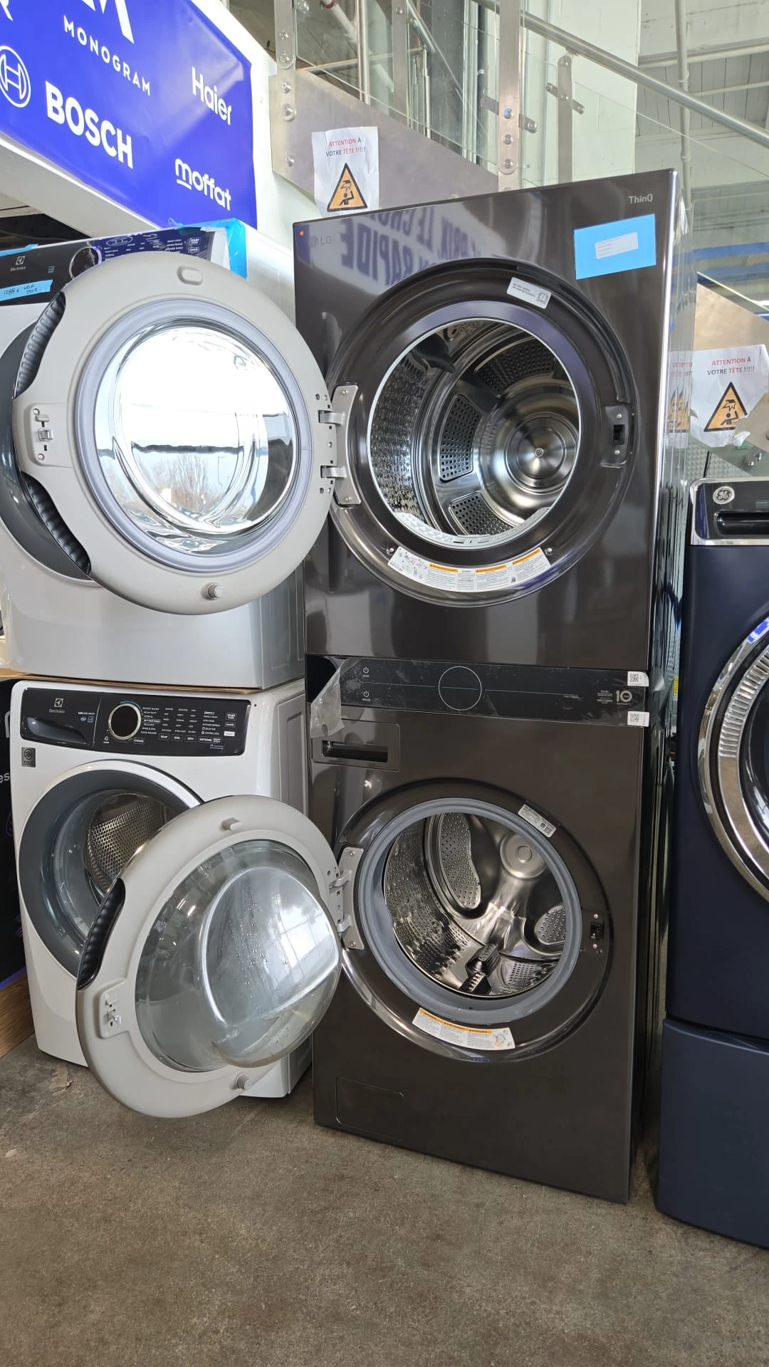 Centre de buanderie LG inox noir 27 pouces, 5,8 pi³, laveuse-sécheuse combiné – WKHC252HBA – Image 6