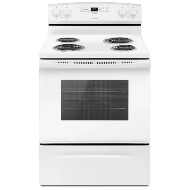Cuisinière électrique AMANA blanc 30 pouces – YACR4303MFW