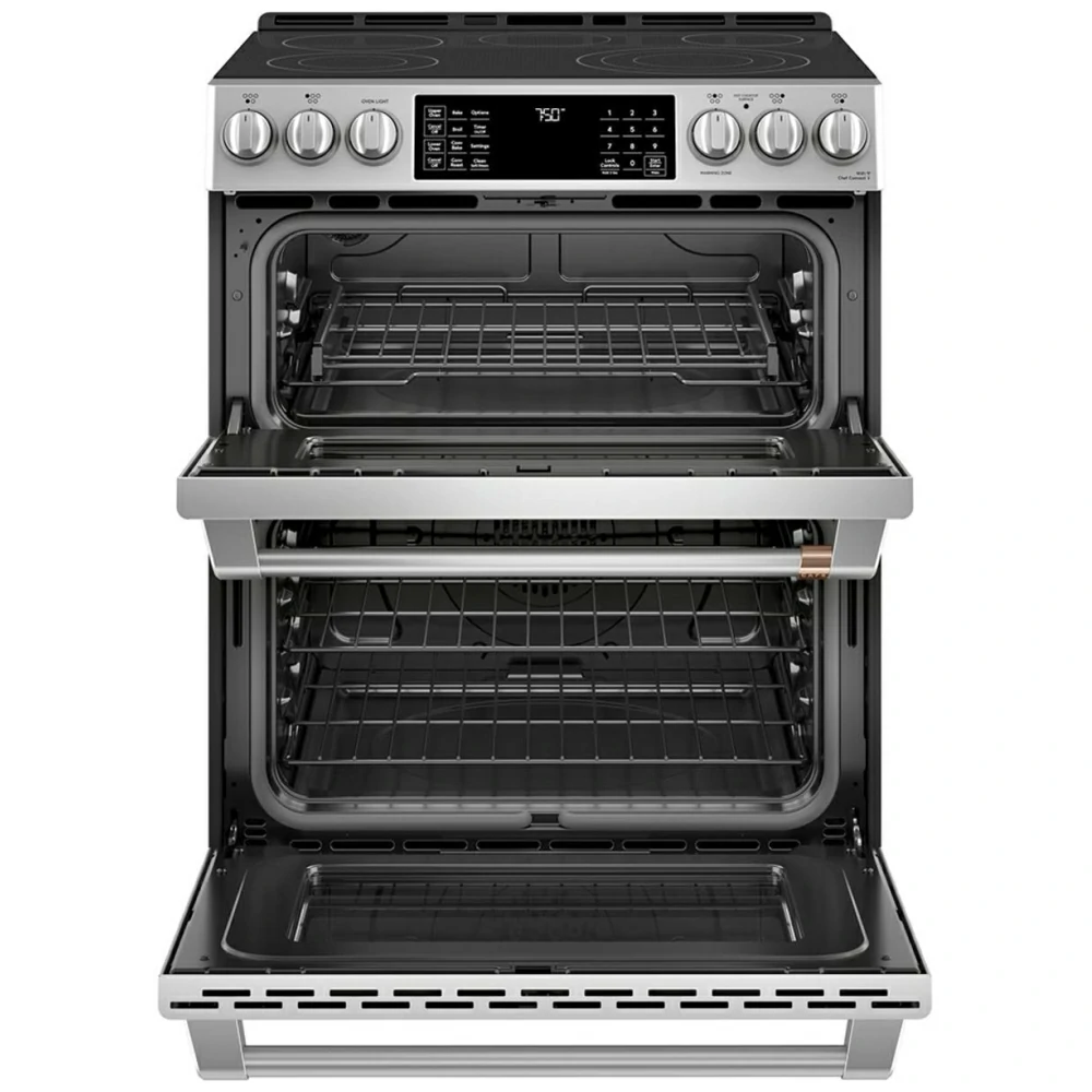 Cuisinière électrique GE Café 30 pouces acier inoxydable four double – CCES750P2MS1 – Image 2