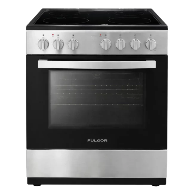 Cuisinière électrique Fulgor Milano – 24 pouces, 4 brûleurs, inox – F1FETR24S1
