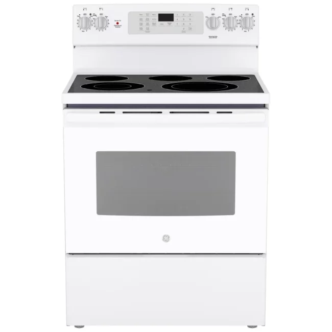 Cuisinière électrique GE blanc 30 pouces – JCB840DVWW