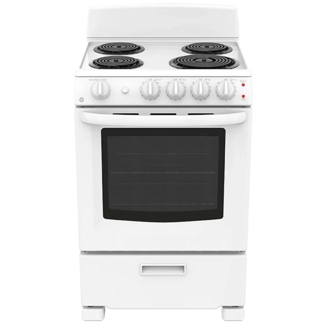 Cuisinière électrique GE blanc 24 pouces – JCAS300DMWW