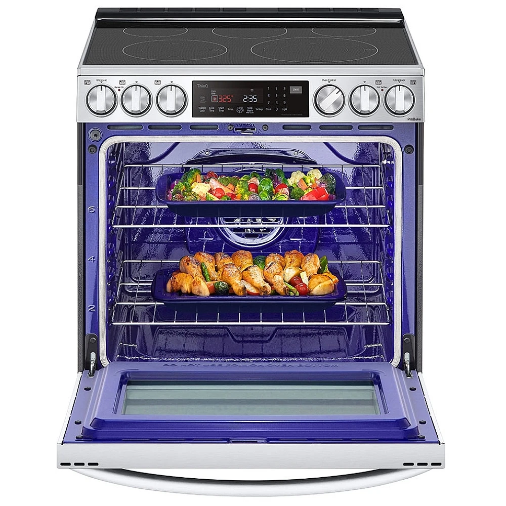 Cuisinière électrique LG – 30 pouces, convection, 5 brûleurs, inox – LSEL6337F – Image 3