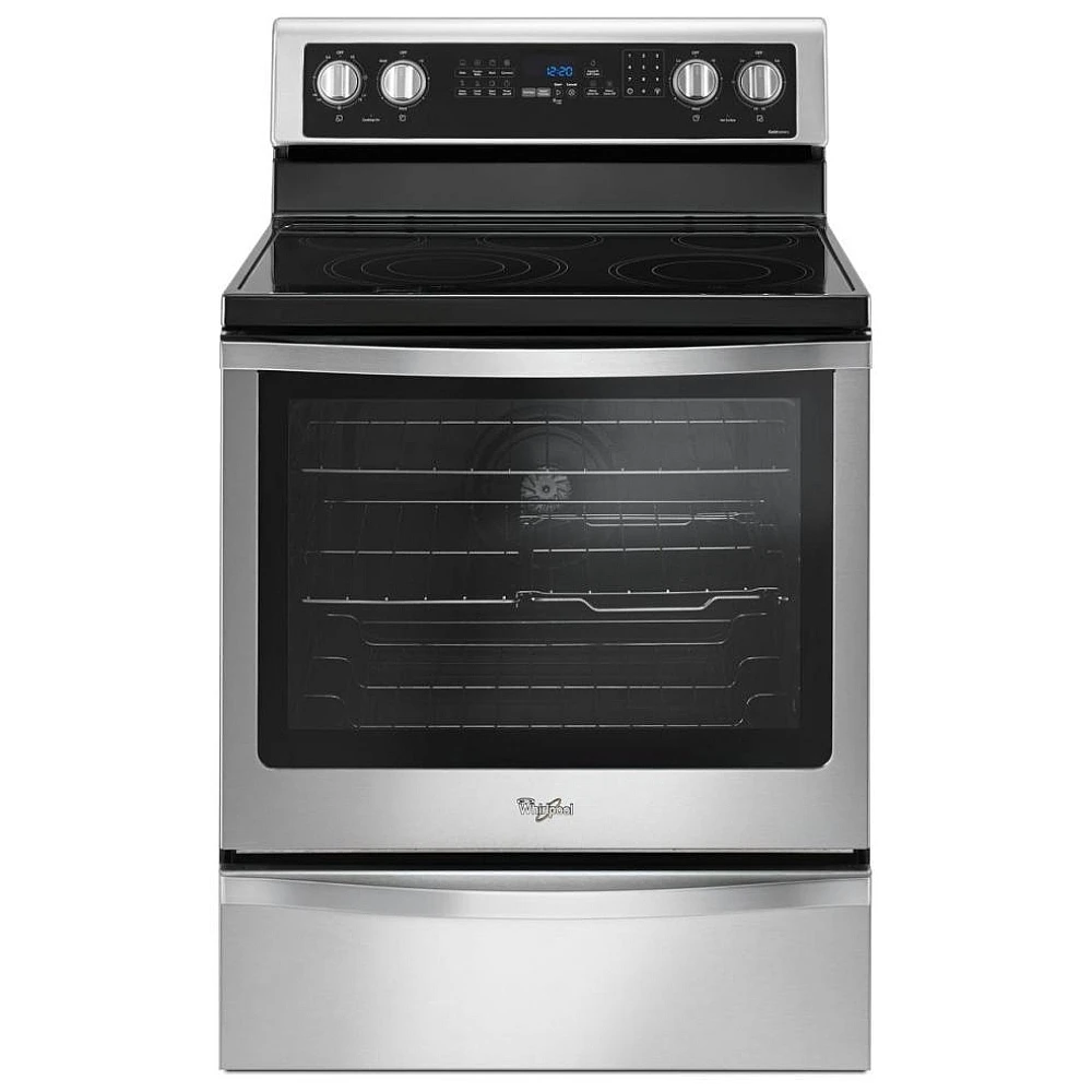 Cuisinière électrique Whirlpool – 30 pouces, convection véritable, inox – YWFE745H0FS6