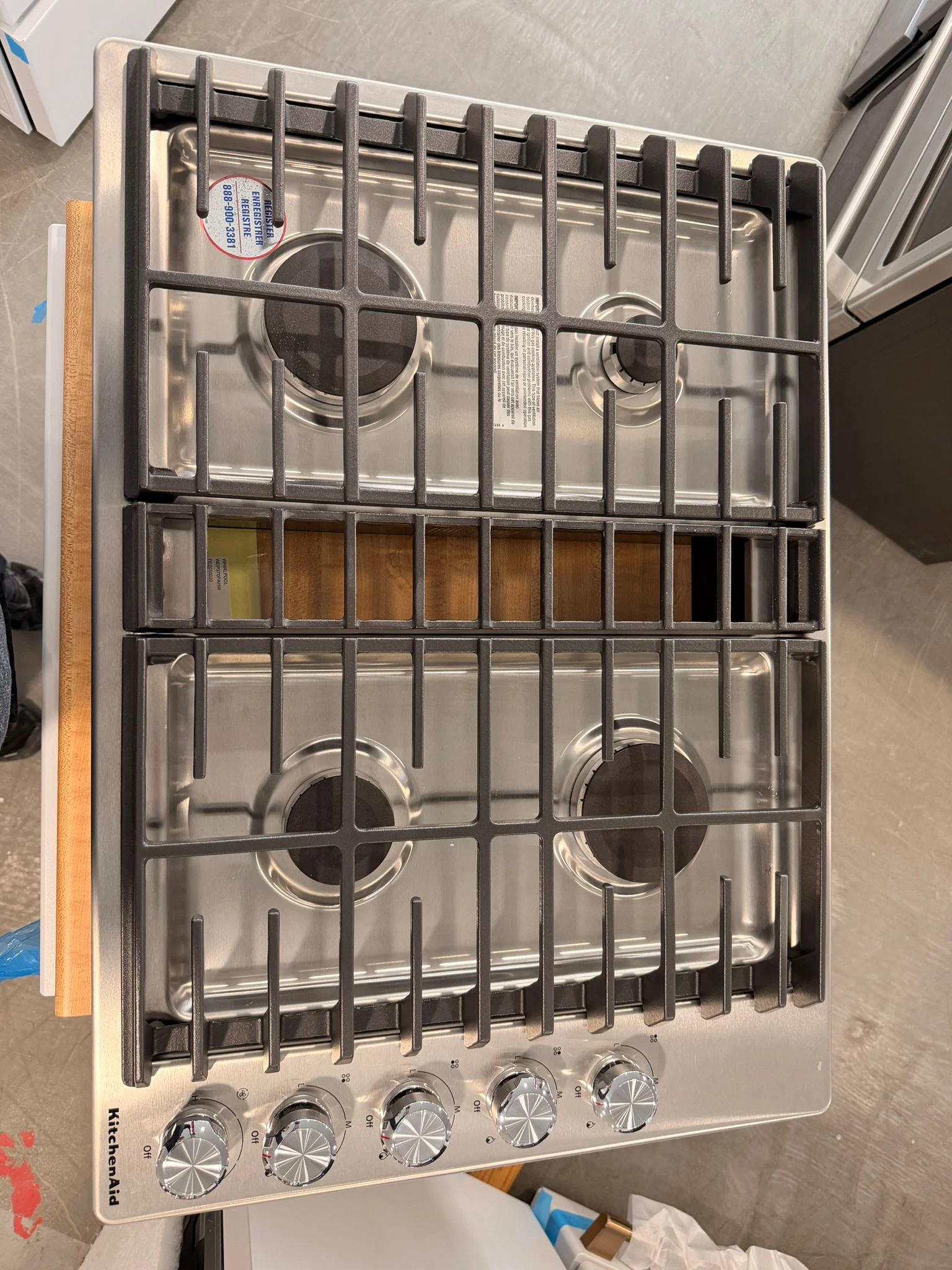 Plaque de cuisson KitchenAid inox 30 pouces, gaz, 4 brûleurs – KCGD500GSS – Image 5