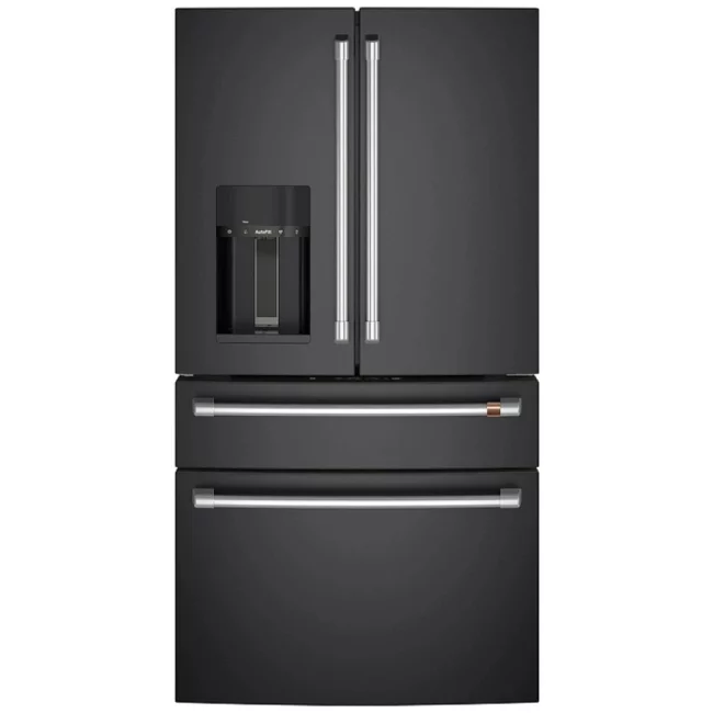 Réfrigérateur GE Café – 36 pouces, 22,3 pi³, portes françaises, profondeur comptoir, noir – CXE22DP3PD1