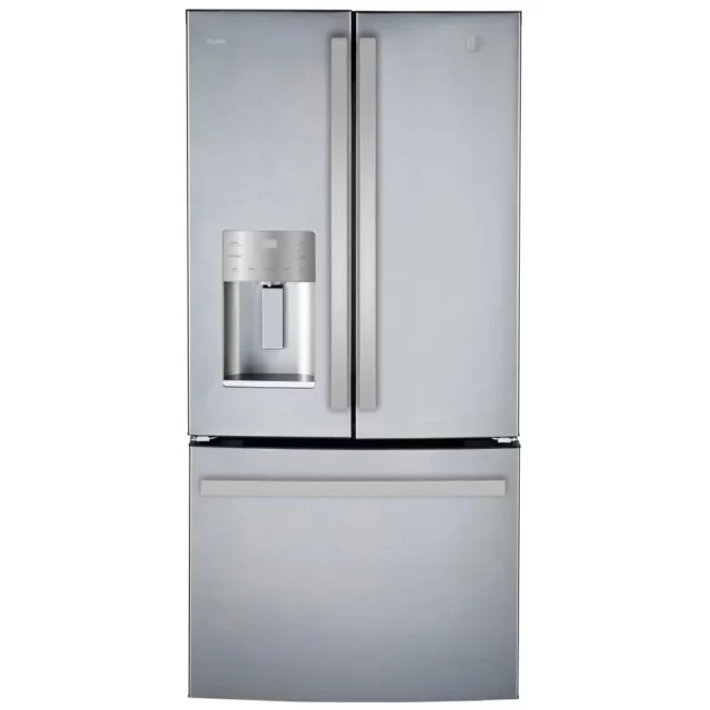 GE Profile 33-inch stainless steel French door refrigerator - PYE18HYRCFS