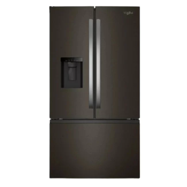 Réfrigérateur Whirlpool – 36 pouces, 30 pi³, portes françaises, acier inoxydable noir – WRFF3736SV