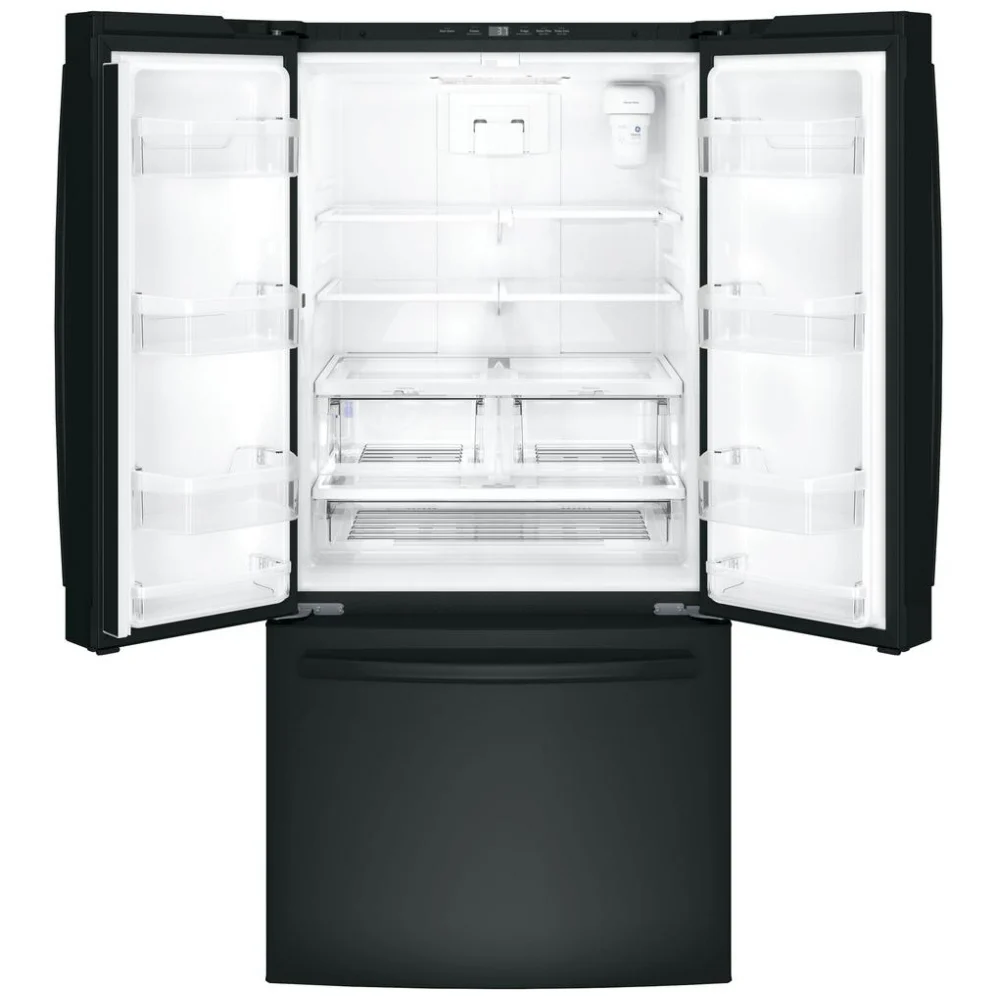 Réfrigérateur à portes françaises GE 33 pouces noir – GWE19JGLBB - Image 2