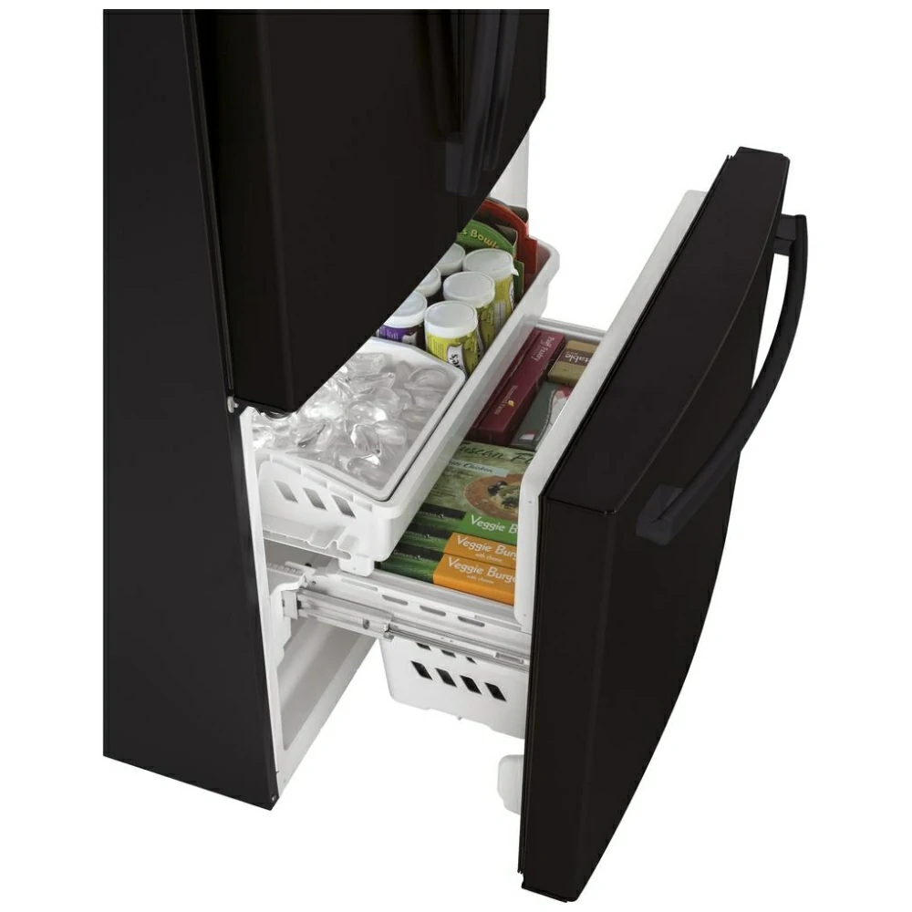 Réfrigérateur à portes françaises GE 33 pouces noir – GWE19JGLBB - Image 5