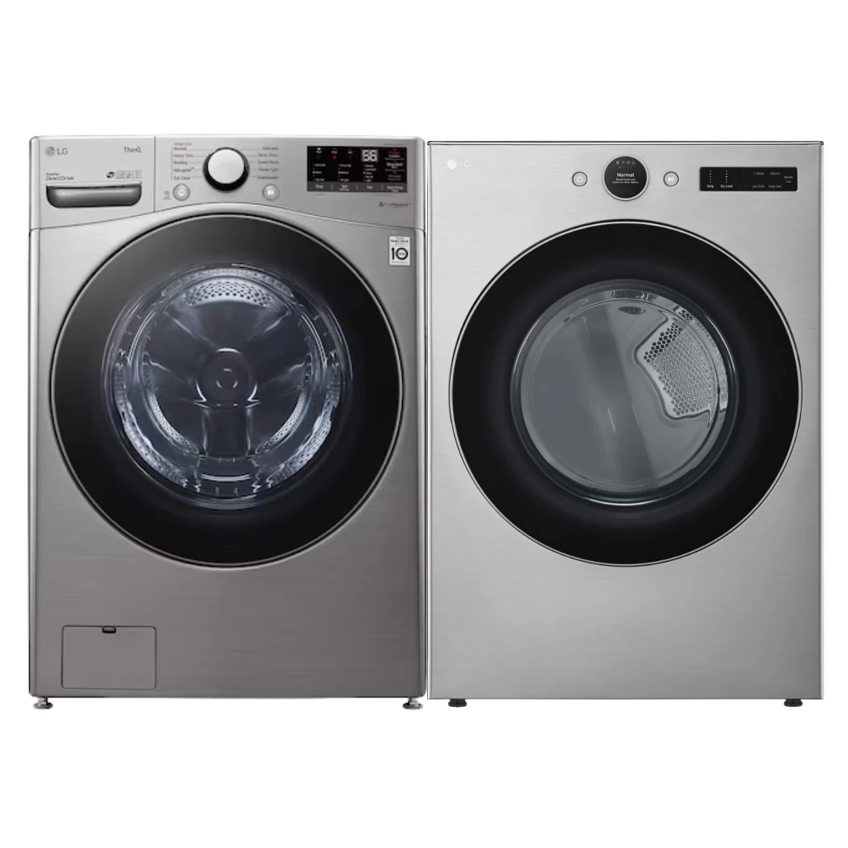 Ensemble laveuse-sécheuse LG graphite, 27 pouces, 4,5 + 7,4 pi³ – WM3600HVA & DLEX5500V