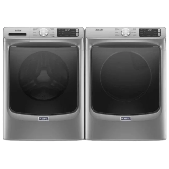 Maytag 27-inch, 5.5 + 7.4 cu. ft. front washer-dryer set, steam - MHW6630HC & YMED6630HC